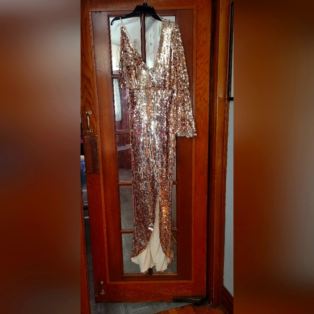 Beautiful rosegold sequence gown